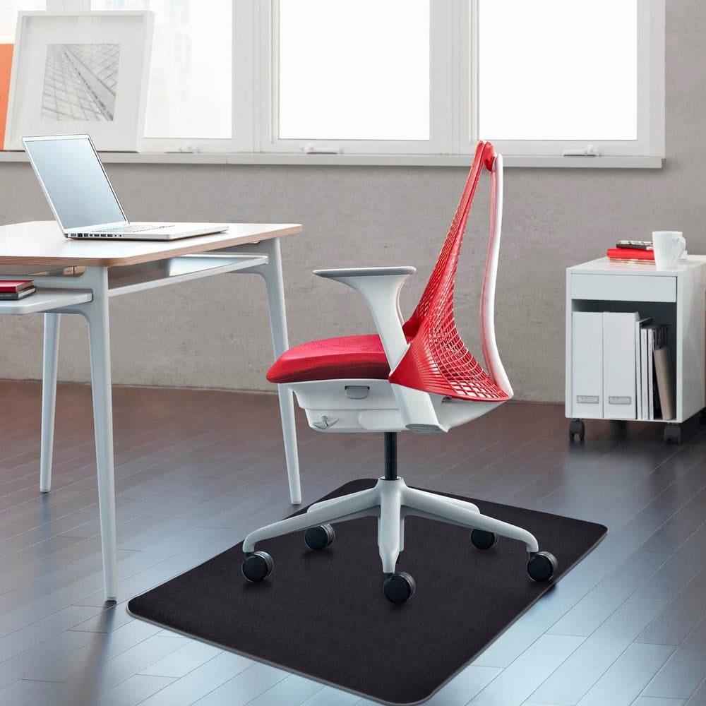 47 35 Inch Chair Mats Protect The Floor With Back Grid Design Office Chair Mat For Hardwood Floor Black Walmart Com Walmart Com