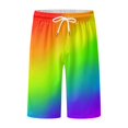 thumbnail image 2 of Aayomet Men Swim Trunks Beach Shorts Breathable Tether Print Board Shorts (Orange, L), 2 of 5