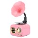 thumbnail image 3 of Mini altavoz inteligente retro Bluetooth altavoz portátil reproductor de música para computadora portátil de escritorio rosa, 3 of 8