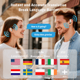 thumbnail image 4 of G JGOO AI-powered real-time translation earphones support 112 languages, have 71 built-in professional templates for accurate transcription and summarization, and support audio and video calls., 4 of 6