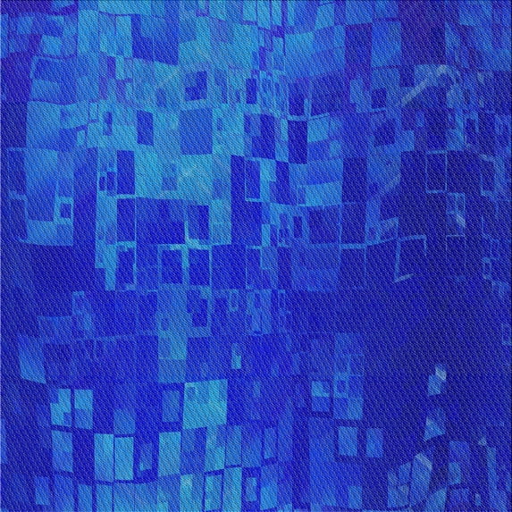 Ahgly Company Indoor Square Patterned Blue Ribbon Blue Novelty Area Rugs, 3' Square