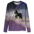 thumbnail image 4 of Nouveaux Hauts pour Femmes Printemps et Automne 2023 Grande Taille Sexy Col Rond Manches Longues Boutons Hauts Blouse Imprimée Régulière Chemise Manches Longues pour Femmes, 4 of 5