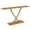 Natural-57”, variant on Costway 57” Solid Wood Console Table, Narrow Farmhouse Sofa Table with Teak Wood Frame Natural-57”