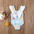 thumbnail image 2 of 0-3Y Newborn Baby Swimsuit Sleeveless Ruffles Backless Beachwear Shell Starfish Print Bathing Suit, 2 of 10