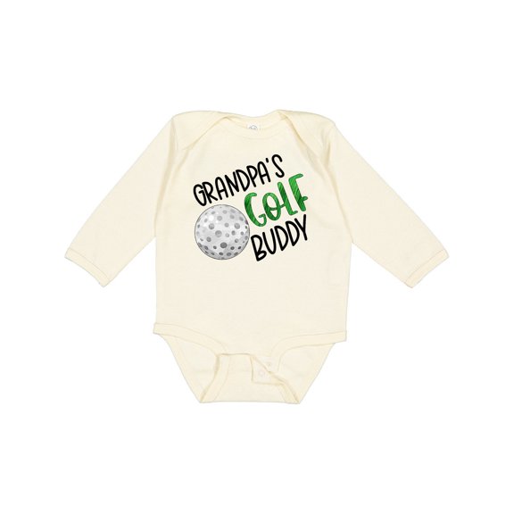 Inktastic Grandpa's Golf Buddy with Golf Ball Boys or Girls Long Sleeve Baby Bodysuit