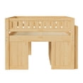 thumbnail image 4 of Euroco Wood Full Size Loft Bed with Chalkboard and Shelves,  Cabinet for Kids Teens, Natural, 4 of 10