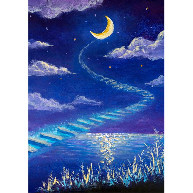 Taladro diamante pintura (DB6383) noche de luna DIY completo 5D cuentas artesanía mosaico imagen 45x60cm Hugtrwg Para estrenar