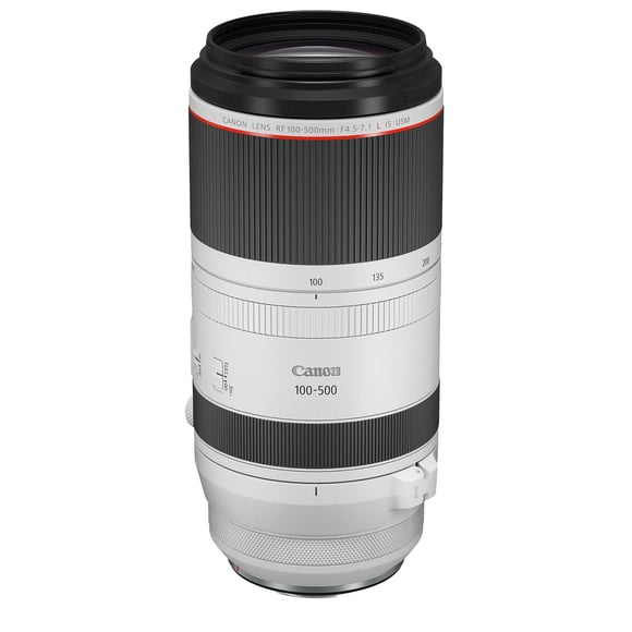Canon RF100-500mm F4.5-7.1 L is USM Lens, Super-Telephoto Zoom Lens, Compatible with EOS R Series Mirrorless Cameras, White