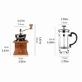 thumbnail image 5 of Hand Coffee Grinders And French Press Set With Wooden Handle For Freshness Brewed Coffee At Homes Or Outdoor, 5 of 10