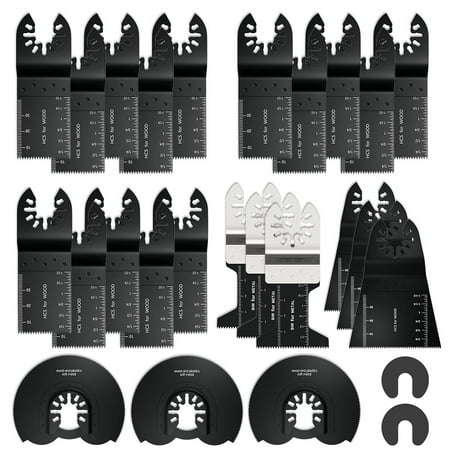 

AoHao Professional Wood / Metal Mix Oscillating Saw Blade Kit Multi-use Tool Oscillating Mixing Blades Durable Carbon Steel Accessories 24pcs