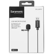 Saramonic SR-ULM10 Clip-On USB Lavalier Microphone for Computers w/ 6.56 (2m) Cable, Clip, Windscreen & Pouch
