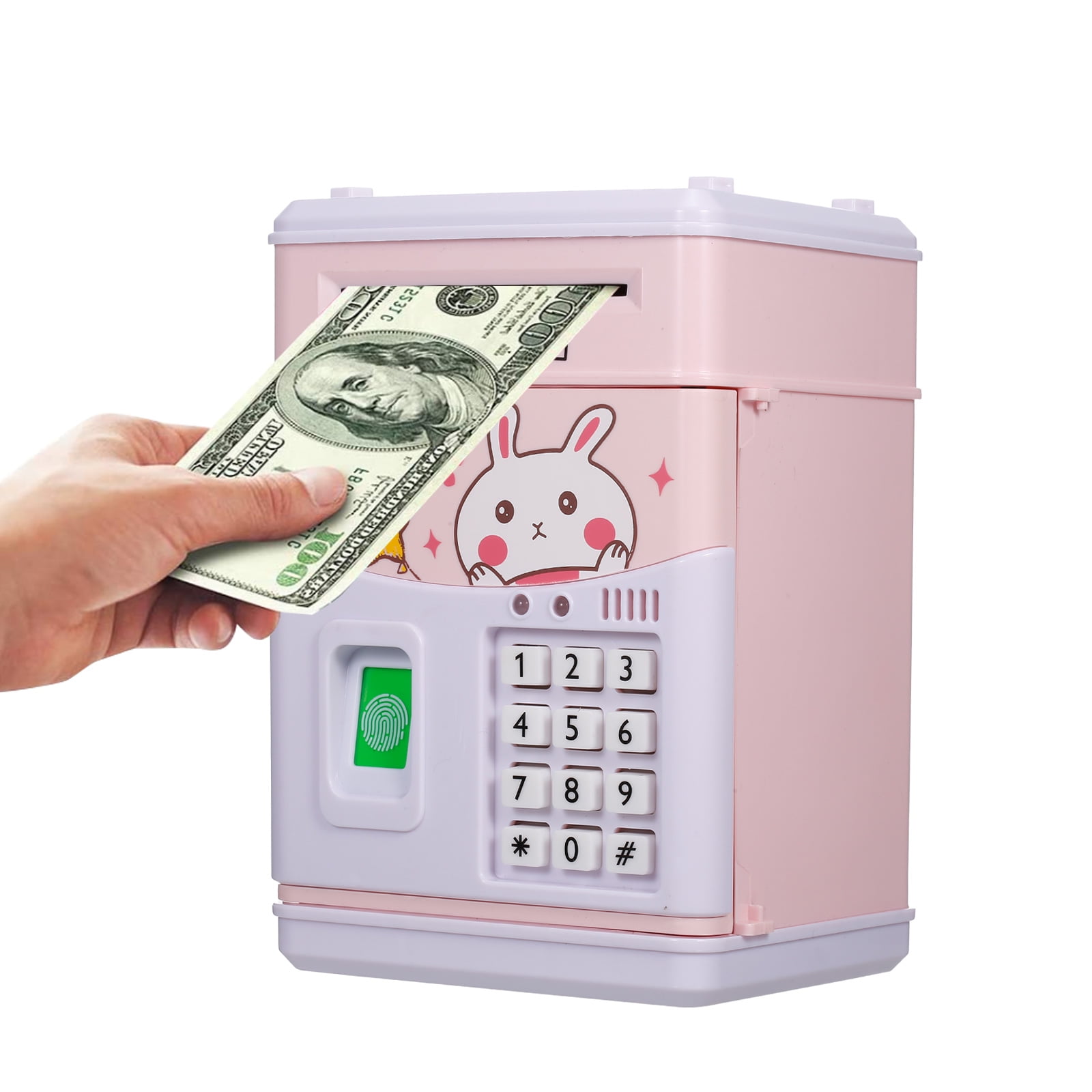 Automatic Paper Money Scroll Saving Box Large Electronic Money Coin Banks with Password Protection Vubkkty Piggy Bank for Girls Boys Great Gift for Kids