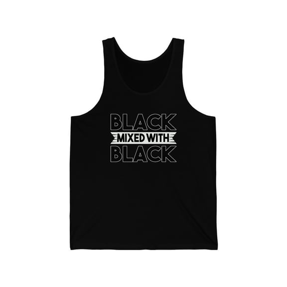 Black Mixed with Black Unisex Tank Top XS-2XL Black is Beautiful Pride