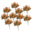 thumbnail image 3 of 10 ramos de flores artificiales para exteriores, adornos florales resistentes para bodas Naranja, 3 of 9