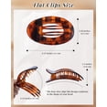 thumbnail image 4 of AWAYTR 6 Pack Matte Flat Hair Claw Clips, Large Oval French Clips, No Slip Strong Grip for Yoga, Daily & All Hair Types, 4 of 7