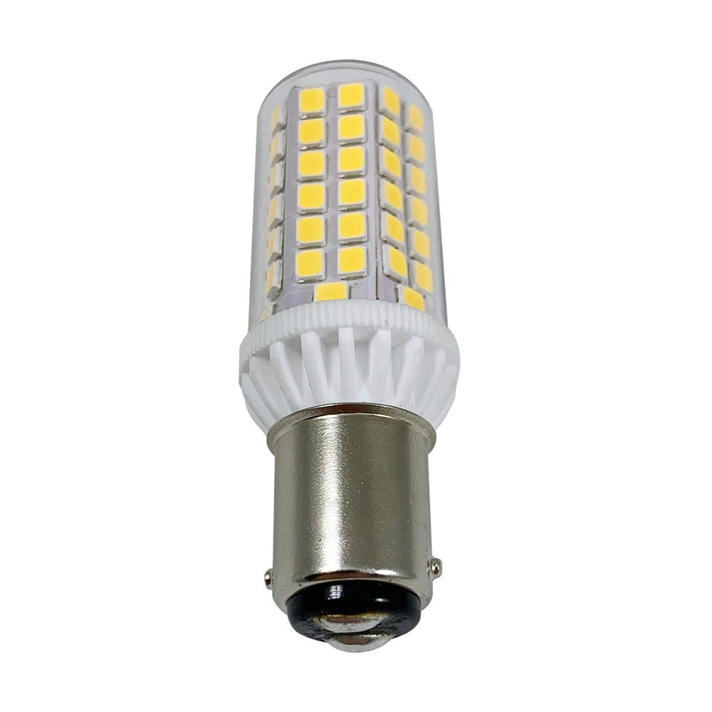 Dimmable 7W Ba15d LED Light Bulb 2 Pack Ba15d LED Bulb 120V 750lm White 6000K All-New 102×2835SMD LED Ba15d Double Contact Bayonet Base Bulb 75W Halogen Replacement