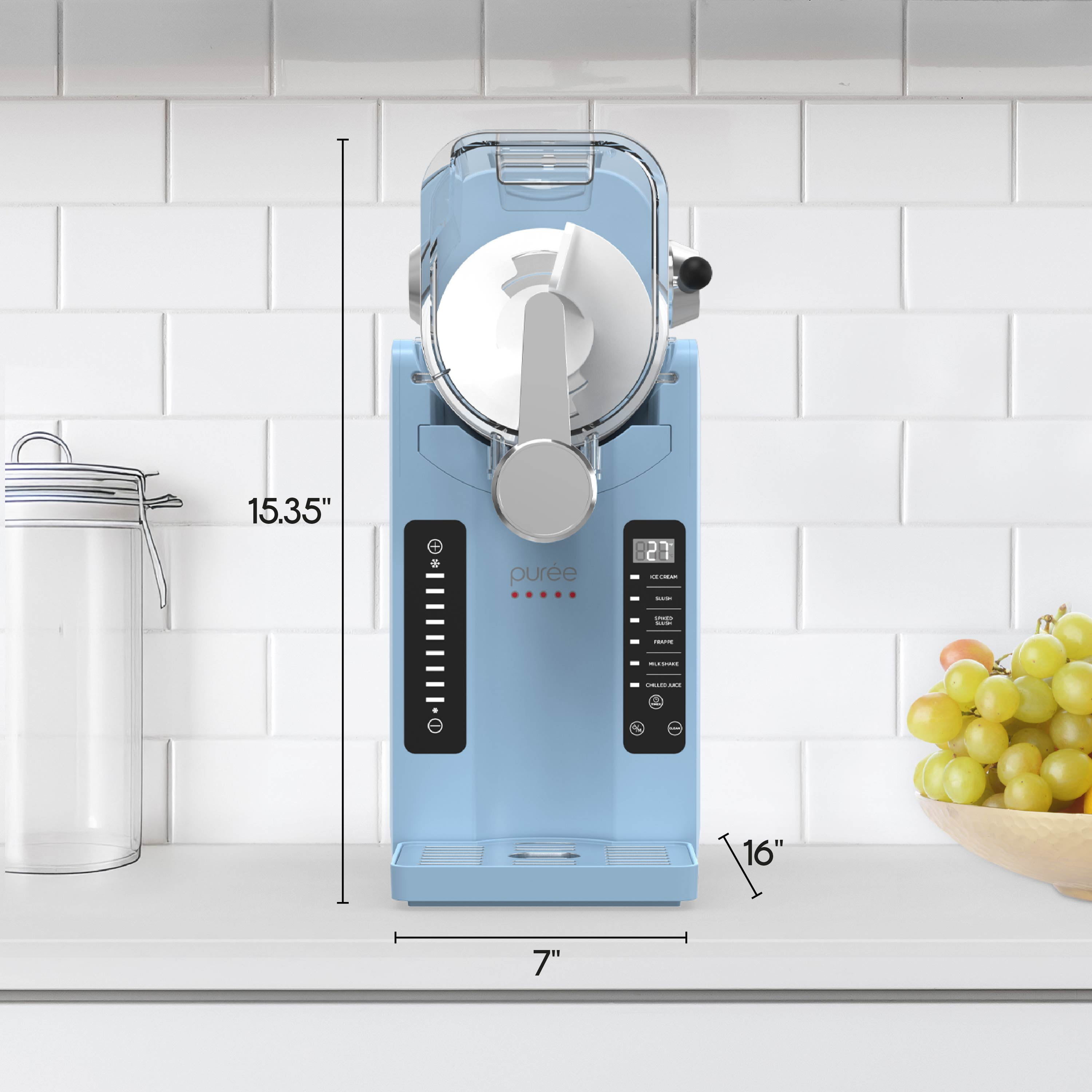 Puree 2.6L Slushie Machine & Soft Serve Ice Cream Maker with Rapid Freezing Technology – Frozen Drink Machine, Slushie Maker, Margarita Machine for Home