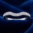 thumbnail image 6 of Pompeii 1/6ct Unique Curved Diamond Wedding Ring 14K White Gold (G/H,SI1-SI2), 6 of 6