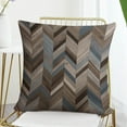 thumbnail image 7 of Sofa Pillow Cover Herringbone Pattern in Blue Brown Grey Pillow Cases 16"x16" Seamless Herringbone Pattern Outdoor Square Pillow Cushion Cases Home Decor Throw Pillows Cover, 7 of 7