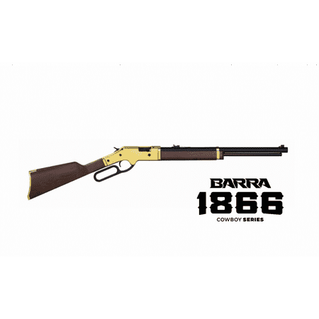 Barra 1866 800FPS Cowboy 0.177 Caliber Lever Action BB or Pellet Air Rifle (Gold)
