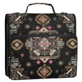 thumbnail image 2 of Water-Resistant 3-Ring Binder Organizer with Multiple Pockets Zipper Binder Bag for Office Abstract Shapes Pattern, 2 of 8