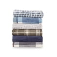 thumbnail image 6 of Better Homes & Gardens Heavyweight Recycled Polyester Velvet Plush Throw, Blue Plaid, 50" x 72", 6 of 6