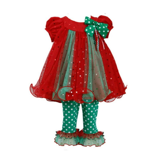 Bonnie Jean Bonnie Jean Little Girls Holiday Christmas Santa red