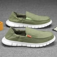 thumbnail image 4 of Men's Casual Low Top Canvas Shoes Male Loafers Sneakers Slip On Breathable Flats Boat Shoes Driving Shoes Moccasins Casual Walking Shoes, 4 of 13