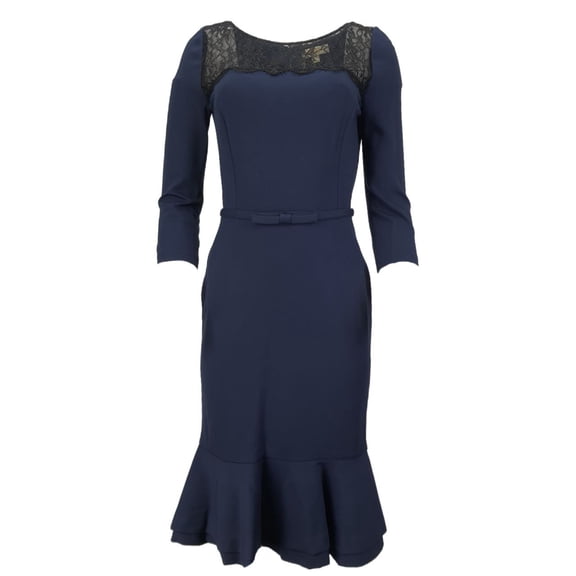 ERIN Women's Eclipse Pensil Dress, Blue, 4