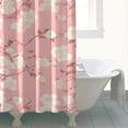 thumbnail image 4 of Waterproof Pink Floral Shower Curtain 72x72 Inch Boho Style Polyester Unique Shower Curtain for Bathroom Hotel Home Decor with 12 Plastic Hooks, 4 of 5
