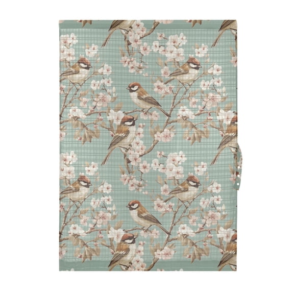 Birds and Flowers Door Curtain Blackout Thermal Insulated Door Side Curtain Panels Privacy 25x40in