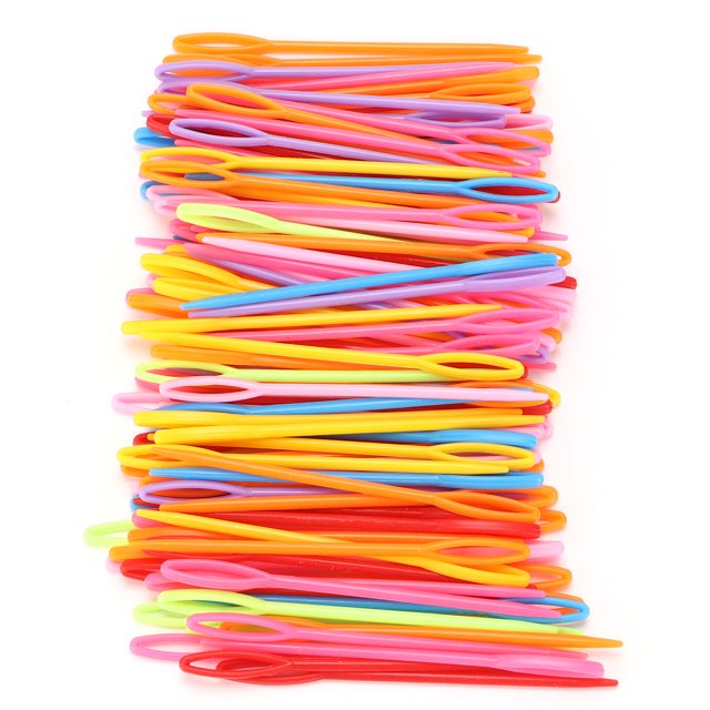 Yarn Sewing Needle, Plastic Sewing Needles Colorful Embroidery Needles Plastic 1000Pcs Flexibility For Knitting ANGGREK Otros