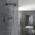 thumbnail image 2 of Zovajonia Matte Black Shower System 12 Inches Shower Faucet Set, Rain Shower Head with Handheld Spray Bathroom Wall Mount Shower Fixtures, 2 of 8