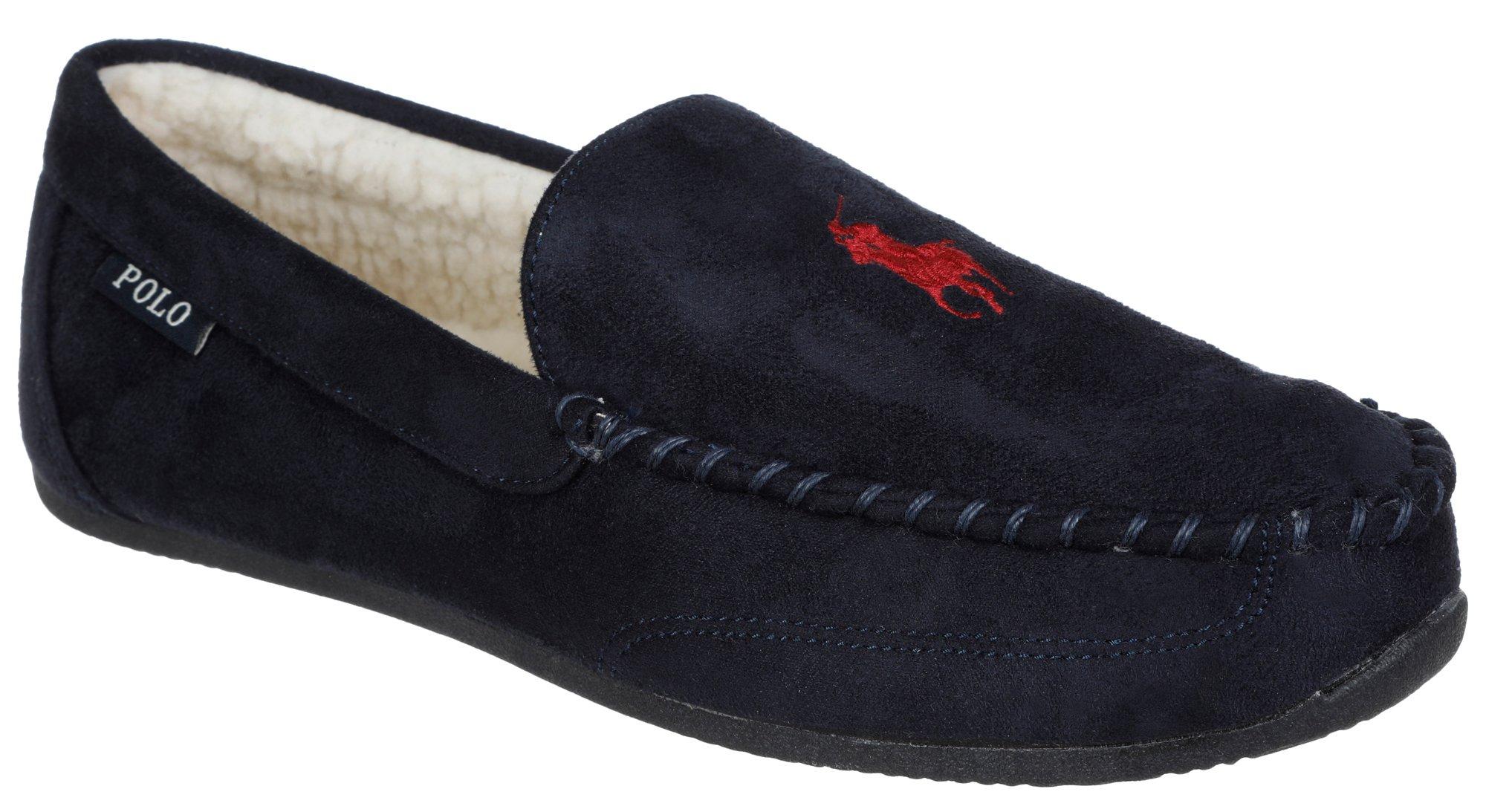 Ralph Lauren Mens Declan Moccasin Slippers 11 Navy blue - Walmart.com