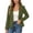 Green, variant on Women Versatile Casual V-Neck Jacket Lightweight Cardigan Outerwear Green M