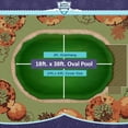 thumbnail image 5 of Buffalo Blizzard Deluxe Green/Black Oval Swimming Pool Winter Cover, 18' x 38', 5 of 7