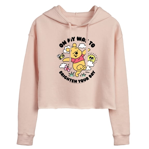 Disney - Brighten Your Day - Juniors Cropped Pullover Hoodie
