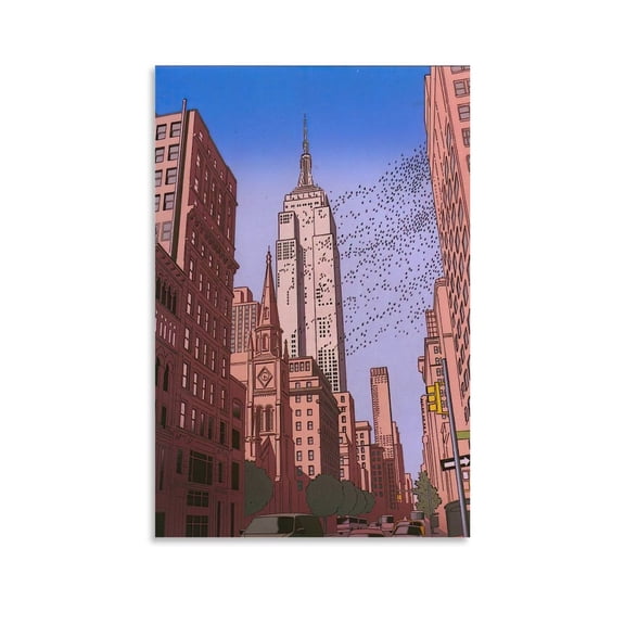 Painting by Guy Billout Poster Wall Art Poster Gifts Bedroom Prints Home Decor Hanging Picture Canvas Painting Posters 12x18inch(30x45cm)