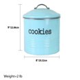 thumbnail image 3 of Tin Cookie Jar, Turquoise, 3 of 3