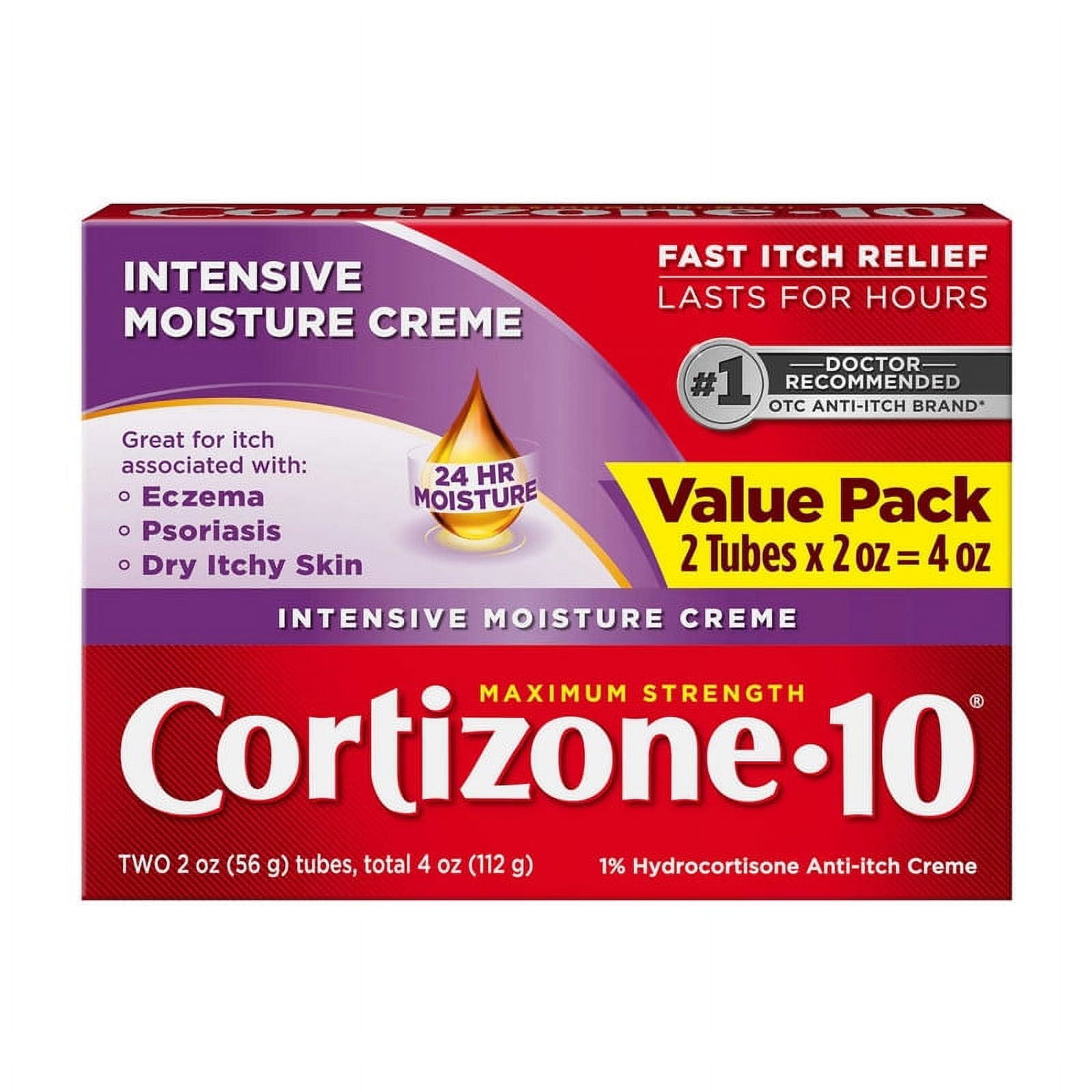 Cortizone 10 Intensive Healing Cream, Itchy Skin Relief, Hydro