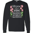 thumbnail image 3 of Inktastic Blessed to Be a Mom, Grandma, and Great Grandma Pink Flowers Long Sleeve T-Shirt, 3 of 5