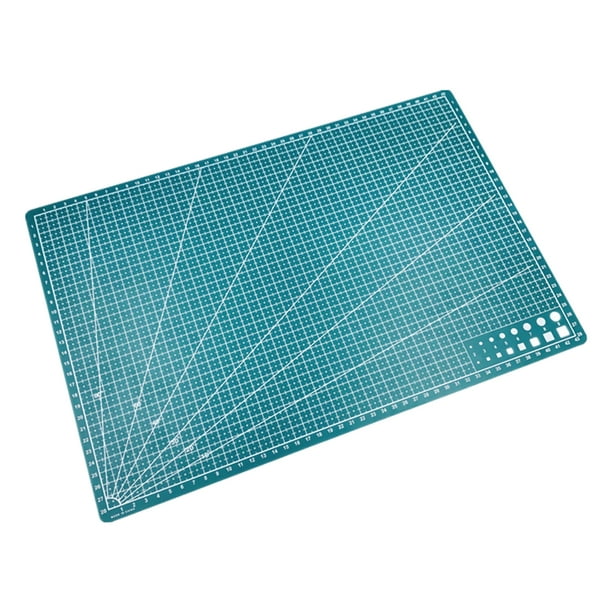 Alfombrilla de corte A3 Tabla de cortar de un solo lado Herramienta de bricolaje con líneas de cuadr Tomshoo Verde/A3