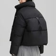 thumbnail image 6 of Kmdttou Womens Winter Coats Puffer Jacket Womens Solid Color Fshion Pocket Hodded Keep Warm Coat, 6 of 7