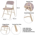 thumbnail image 5 of Hampden Furnishings Bernadine Collection Fabric Padded Folding Chair, Beige, Pack of 4, 5 of 7