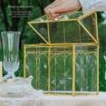 thumbnail image 4 of NCYP Gold House-shaped Terrarium Storage Box with Top Opening Lid, for Cards, Decorations (Glass Box Only), 4 of 10