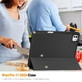 thumbnail image 6 of Dteck for iPad Pro 11 Inch 2024 Case with Pencil Holder, Slim Trifold Stand Case for iPad Pro 11" (M4) 2024,Black, 6 of 6