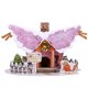 thumbnail image 1 of Casa de rompecabezas navideña para niños, casa de muñecas en miniatura para aprendizaje temprano, rompecabezas 3D 22 piezas violeta, 1 of 9