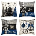 thumbnail image 1 of Juego de 4 fundas de almohada AVOIN Colorlife para Navidad, 45 x 45 cm, 1 of 7