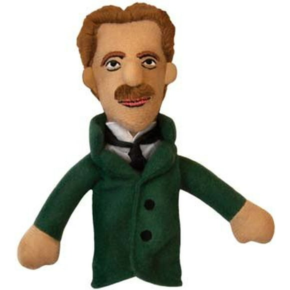 The Unemployed Philosophers Guild Nikola Tesla Peluche Doigt Marionnette et Aimant de Réfrigérateur - Jouet pour Enfants Ou Adultes