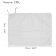 thumbnail image 3 of 1 Pc Bolsa de Lavandería con Cuerda y Asa Única para el Cuarto de Lavandería 39.37"x29.92" 210L Blanca, 3 of 5